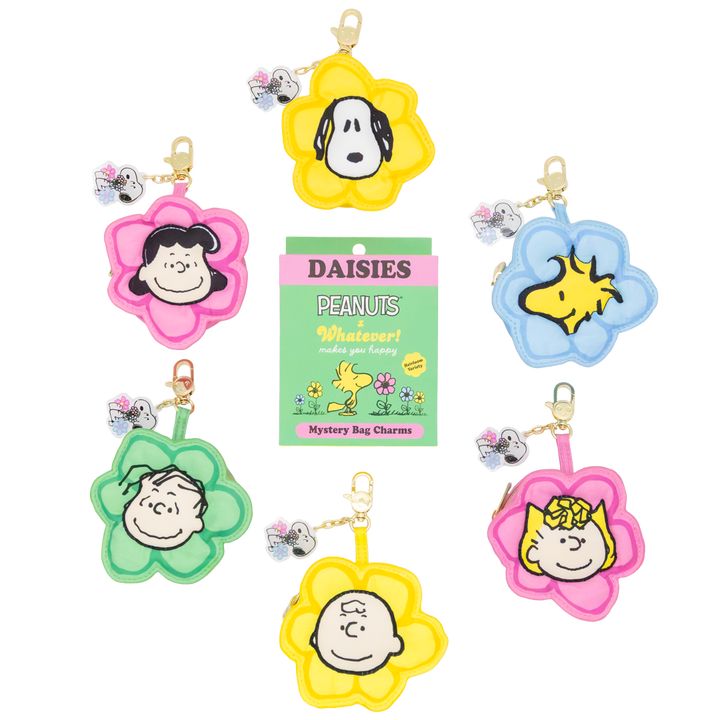 Whatever! Makes You Happy Peanuts Sherbert Spring Flowers Mystery Box Coin Bag Charm