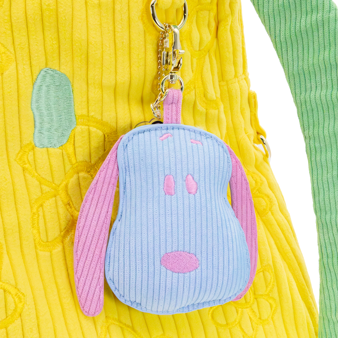 Whatever! Makes You Happy Peanuts Sherbert Spring Mystery Box Snoopy Head Padded Corduroy Bag Charm