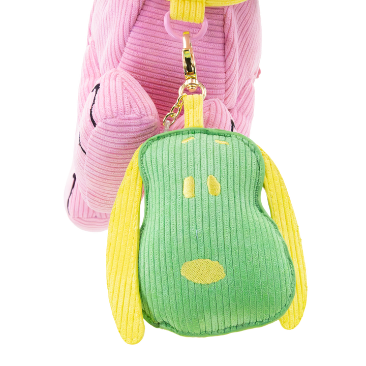 Whatever! Makes You Happy Peanuts Sherbert Spring Mystery Box Snoopy Head Padded Corduroy Bag Charm