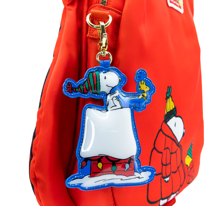 Whatever! Makes You Happy Peanuts Snoopy Winter Scenes Mystery Box Padded Vinyl Bag Charm