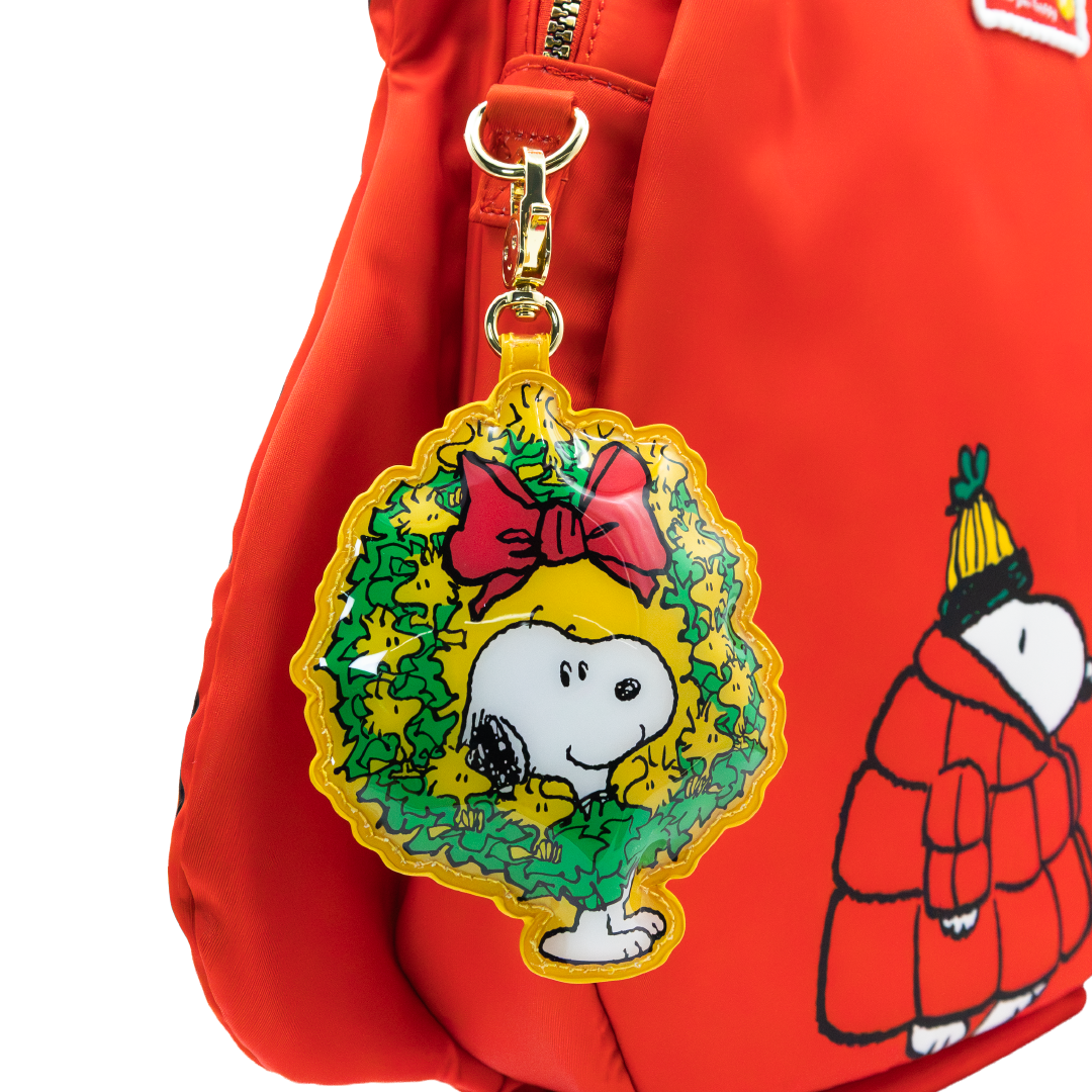 Whatever! Makes You Happy Peanuts Snoopy Winter Scenes Mystery Box Padded Vinyl Bag Charm