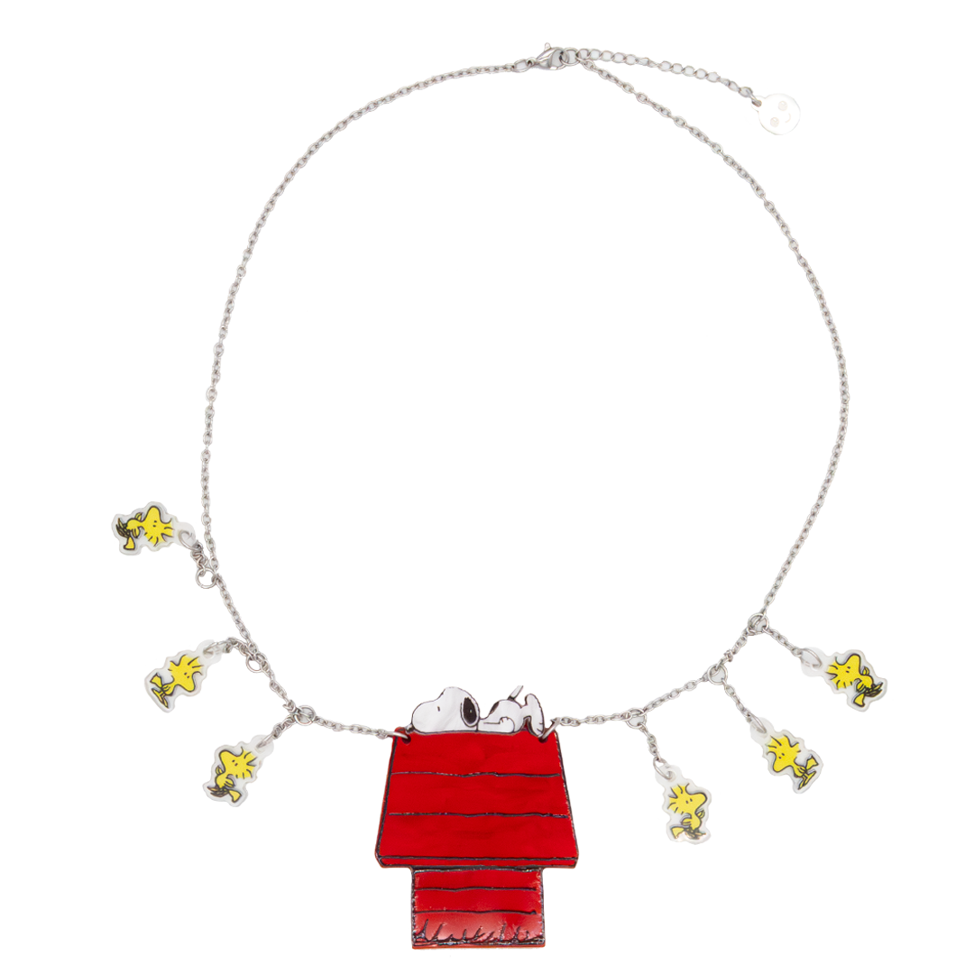 Whatever! Makes You Happy Peanuts 75th Snoopy’s Doghouse Layered Acrylic Necklace