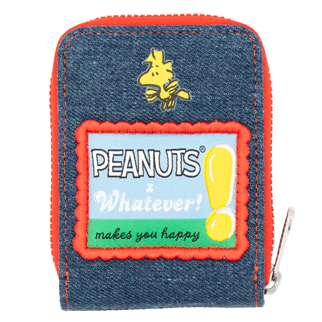 Whatever! Makes You Happy Peanuts 75th Anniversary “Happiness Is a Warm Puppy” Denim Accordion Wallet