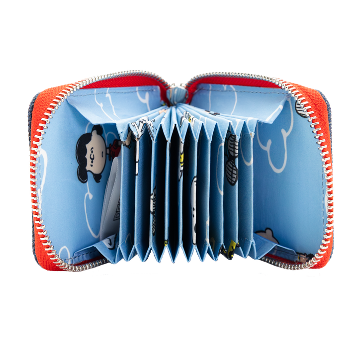 Whatever! Makes You Happy Peanuts 75th Anniversary “Happiness Is a Warm Puppy” Denim Accordion Wallet