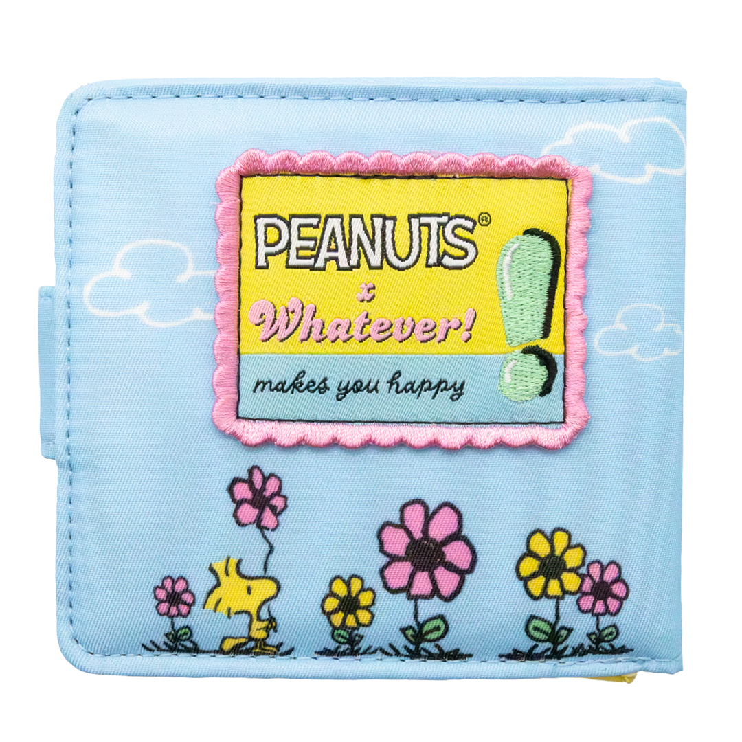 Whatever! Makes You Happy Peanuts Sherbert Spring Padded Nylon Bi-Fold Wallet