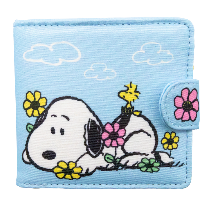 Whatever! Makes You Happy Peanuts Sherbert Spring Padded Nylon Bi-Fold Wallet