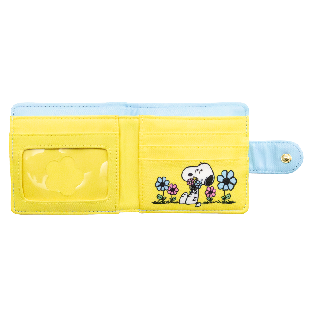 Whatever! Makes You Happy Peanuts Sherbert Spring Padded Nylon Bi-Fold Wallet
