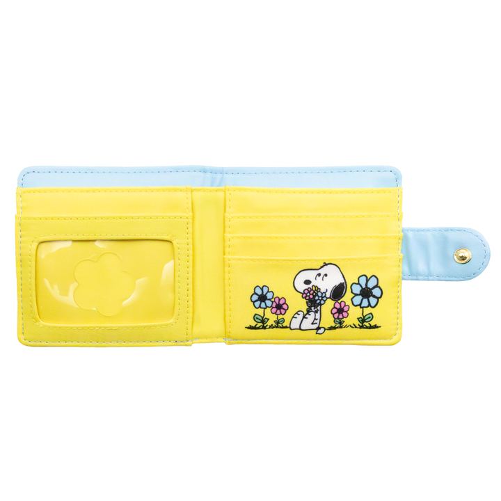 Whatever! Makes You Happy Peanuts Sherbert Spring Padded Nylon Bi-Fold Wallet