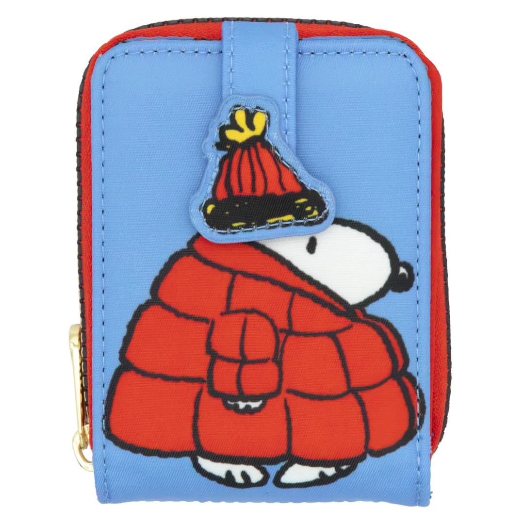 Whatever! Makes You Happy Peanuts Snoopy Puffer Jacket Accordion Cardholder Wallet