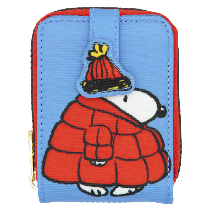 Whatever! Makes You Happy Peanuts Snoopy Puffer Jacket Accordion Cardholder Wallet
