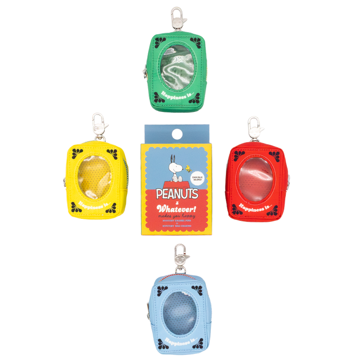 Whatever! Makes You Happy Peanuts 75th Anniversary Mystery Box Vintage Soap Box Mini ITA Bag Charms
