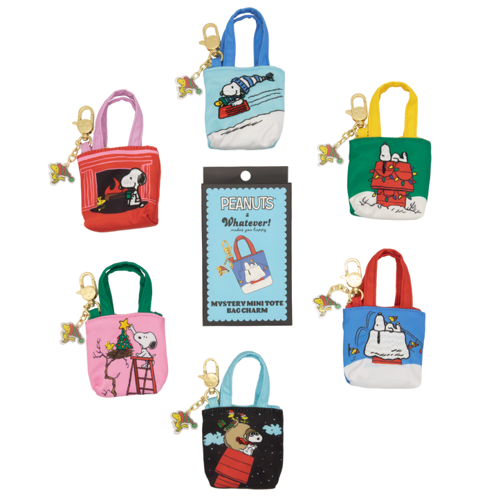 Whatever! Makes You Happy Peanuts Winter Scenes Mystery Box Mini Tote Bag Charm