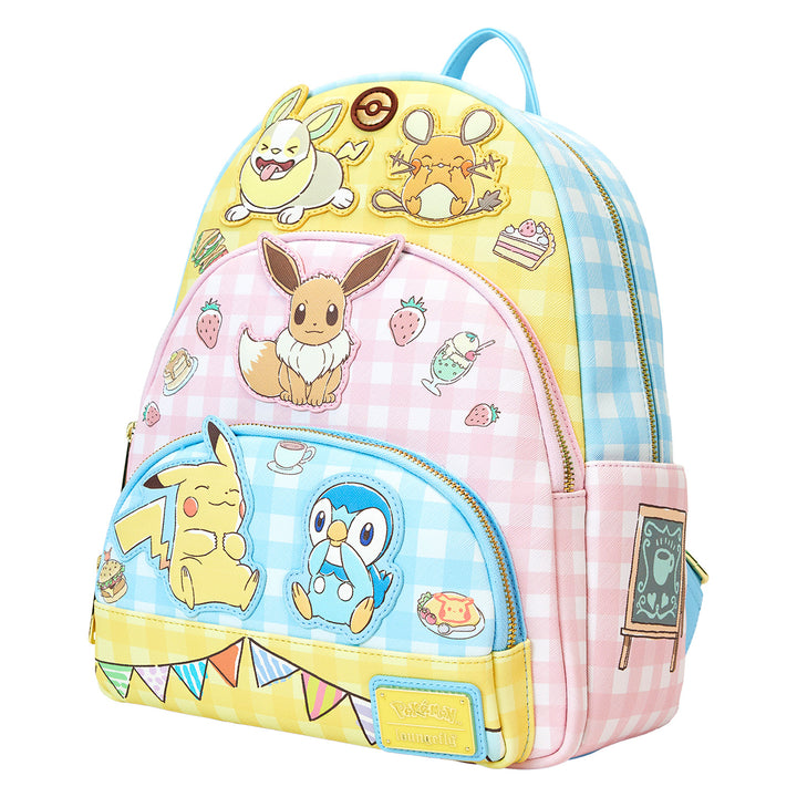 Loungefly Pokemon Cafe Triple Pocket Mini Backpack