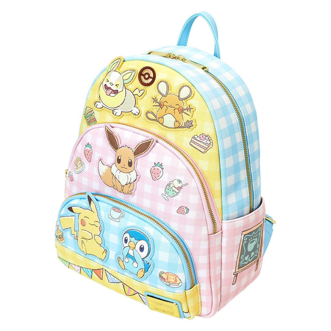 Loungefly Pokemon Cafe Triple Pocket Mini Backpack