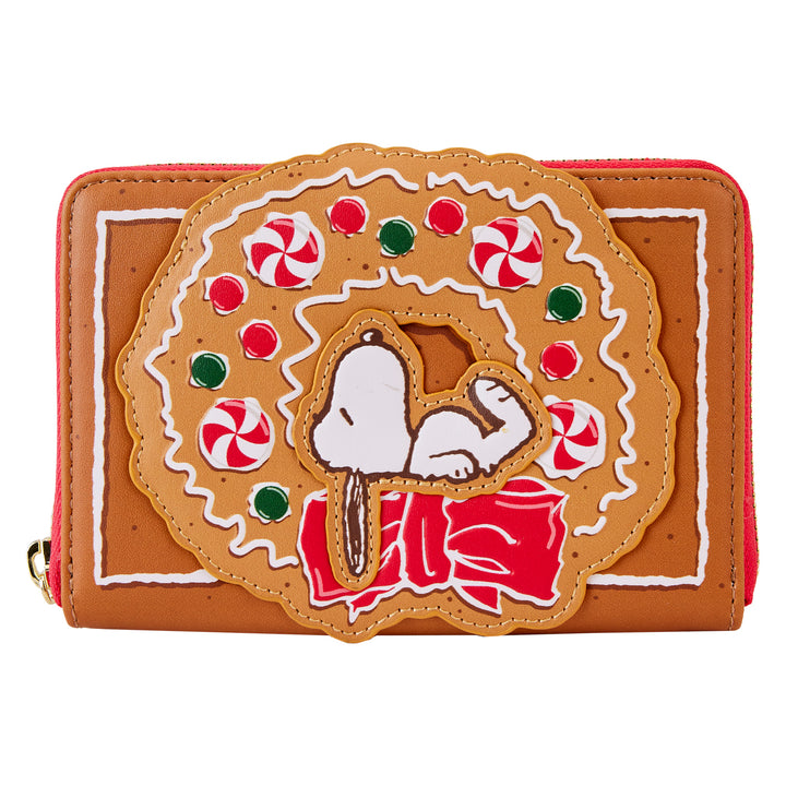 Peanuts Snoopy Gingerbread Wreath Wallet