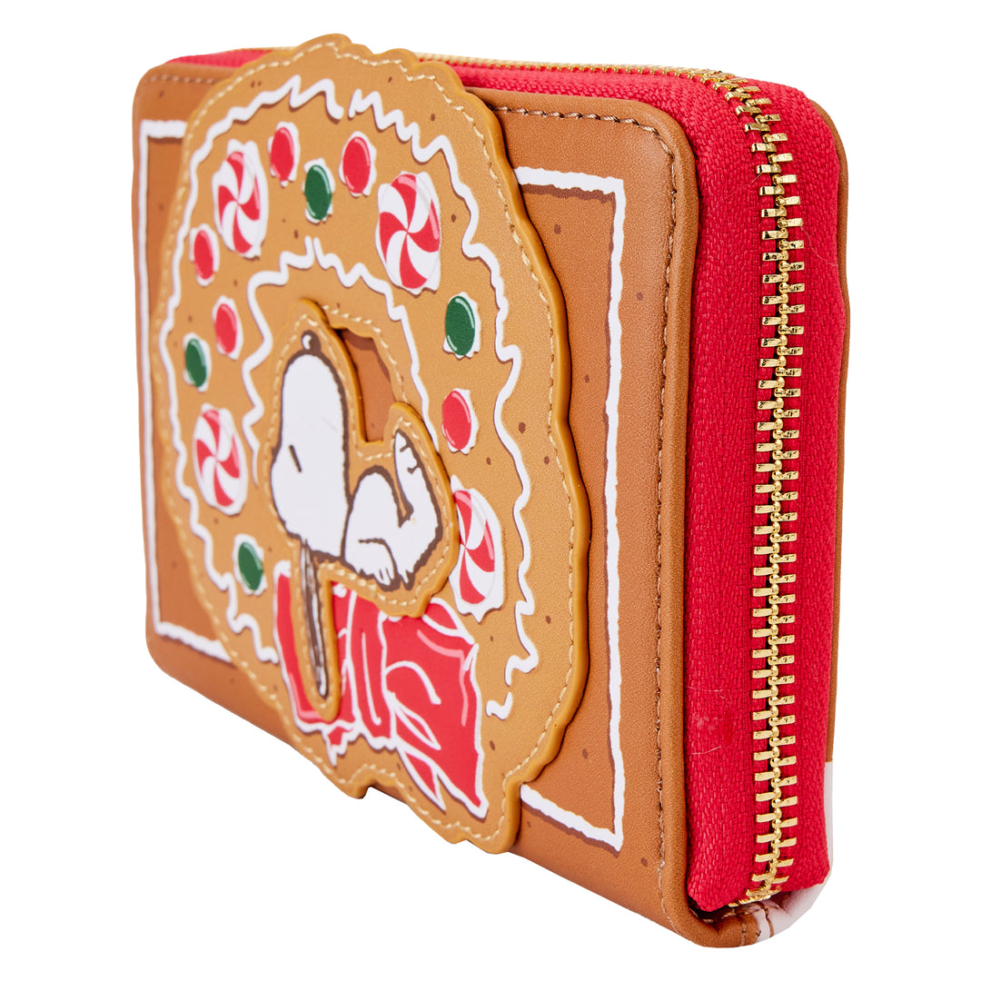 Peanuts Snoopy Gingerbread Wreath Wallet