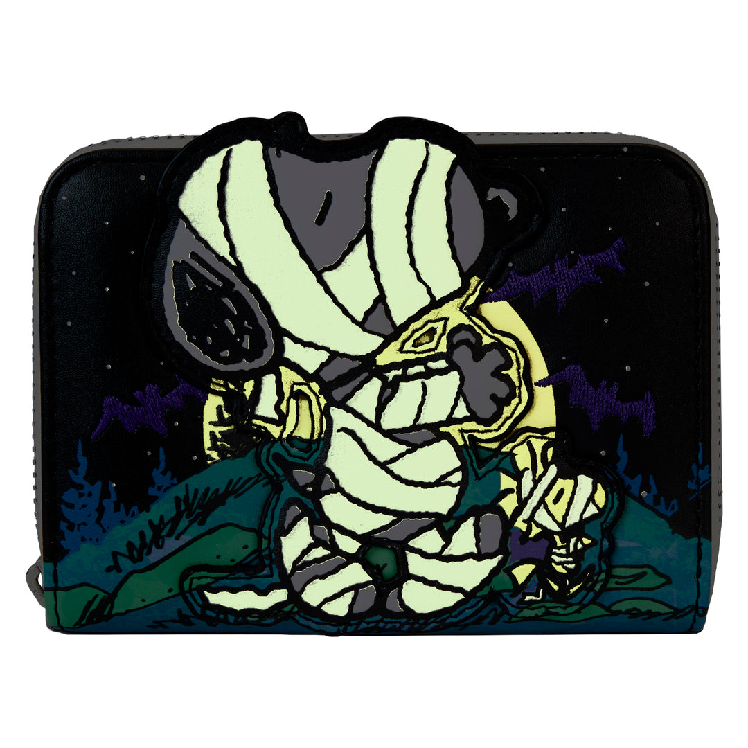 Loungefly Peanuts Snoopy Mummy Glow in the Dark Wallet