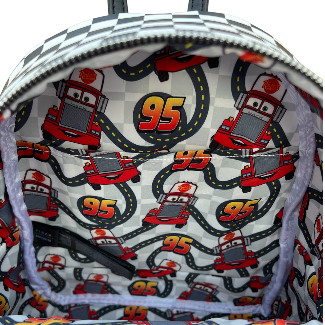 alexander mcqueen mini backpack Disney Pixar Cars Lightning | 10" PU Leather Backpack Purse for Kids & Adults | Toddler Travel Bag, Small Bookbag for School, Travel, or Everyday Use The manta backpack a reinterpretation of an iconic archival silhouette in black nappa calf leather Disney Cars 2 Lightning McQueen