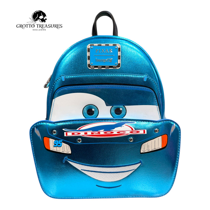 Grotto Treasures Exclusive - Loungefly Disney Pixar Cars Metallic Dinoco Lightning McQueen Cosplay Mini Backpack