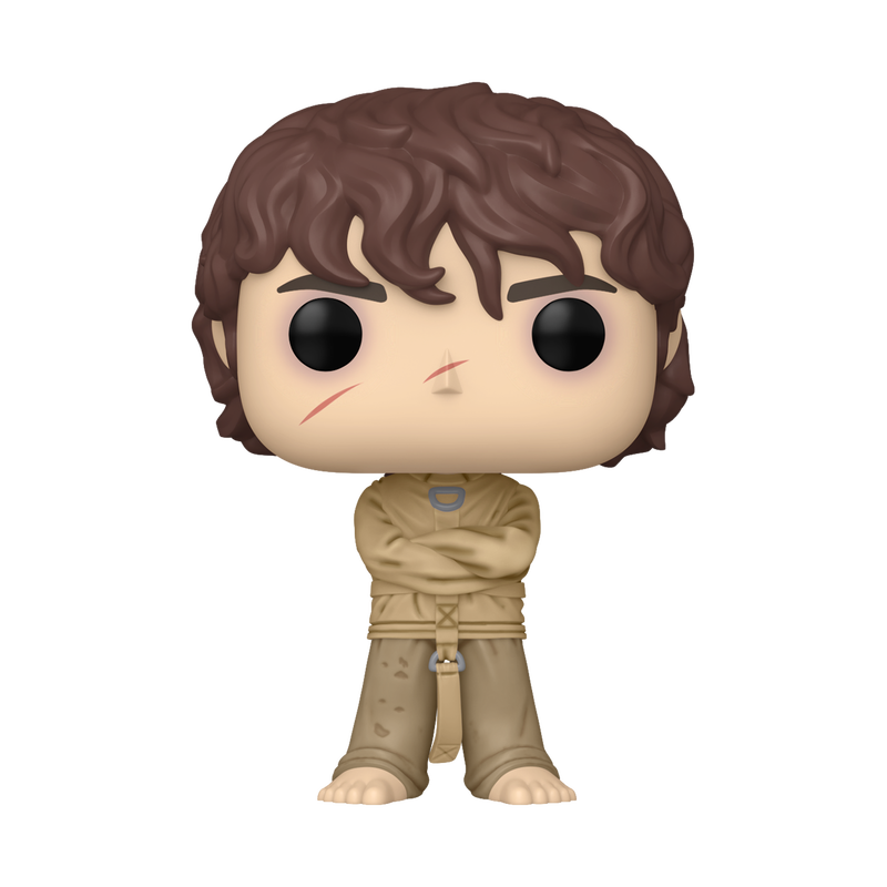 Funko Pop! vinyl figure of a character with brown hair and a beige outfit on a white background
