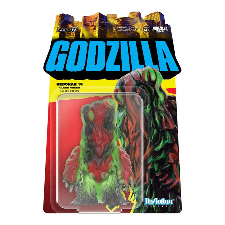 Super 7 Godzilla ReAction Figure Hedorah (Clear Green)