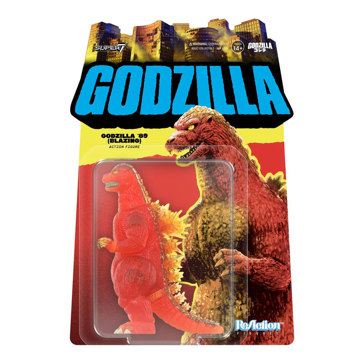 Packaged Godzilla action figure with colorful packaging