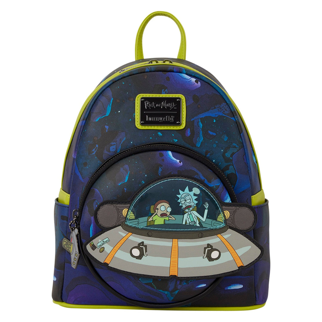 Loungefly Cartoon Network Rick and Morty Space Cruiser Glow in the Dark Mini Backpack - Default Title