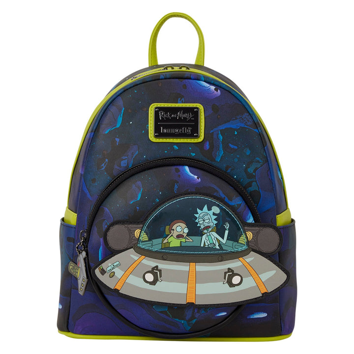 Loungefly Cartoon Network Rick and Morty Space Cruiser Glow in the Dark Mini Backpack - Default Title