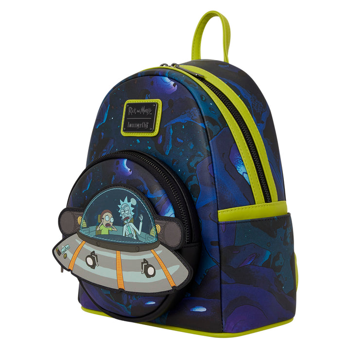 Loungefly Cartoon Network Rick and Morty Space Cruiser Glow in the Dark Mini Backpack
