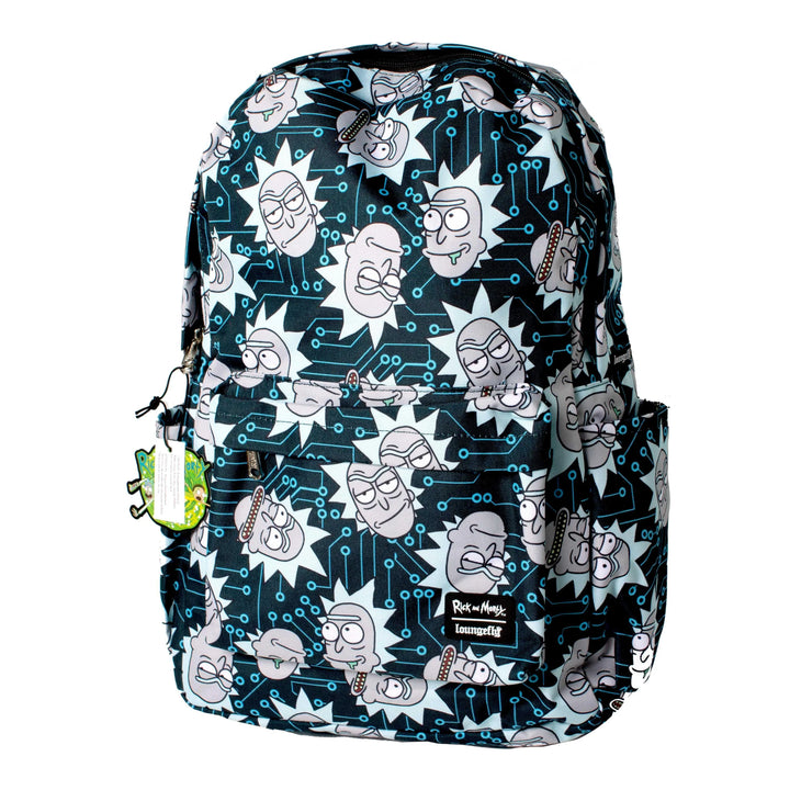 Loungefly Rick & Morty Computer Chip AOP Full Size Nylon Backpack