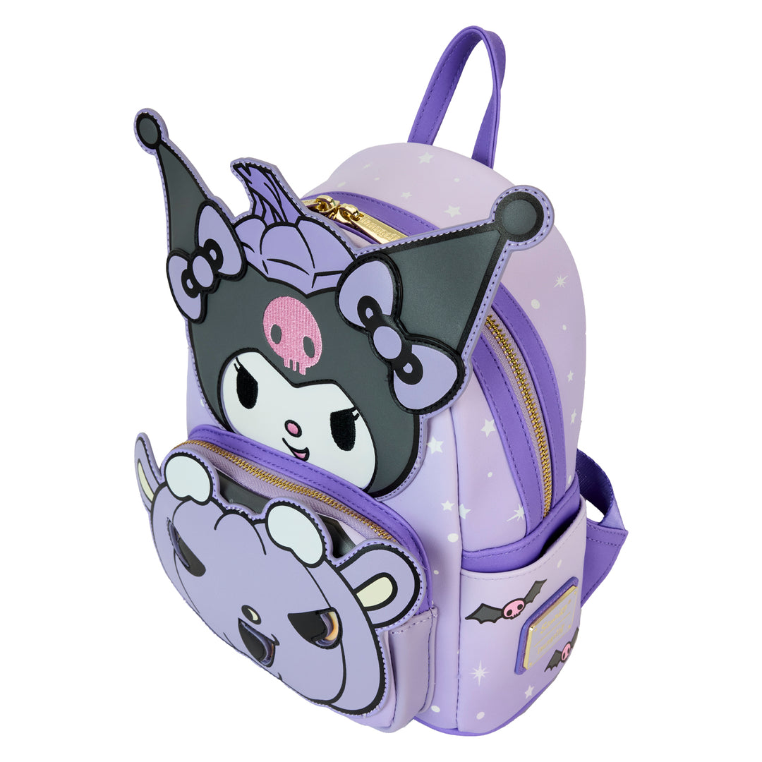 Loungefly Sanrio Kuromi Pumpkin Light Up Mini Backpack