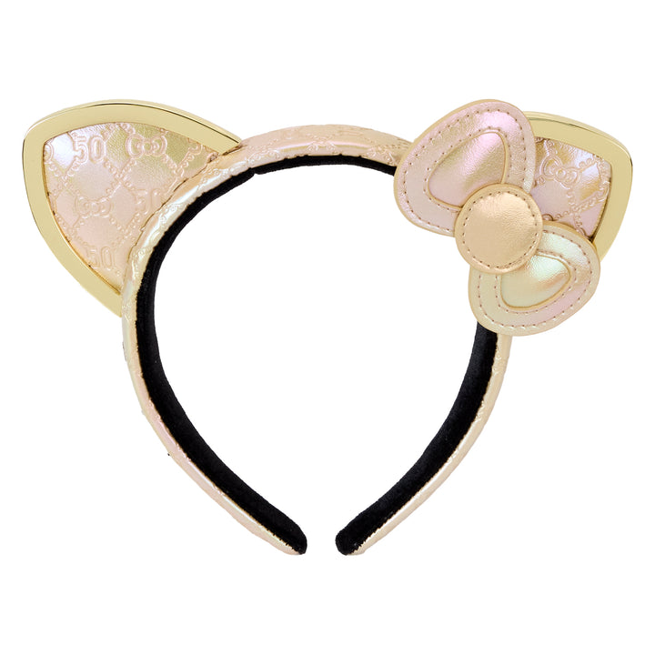 Loungefly Hello Kitty 50th Anniversary Metallic Gold Ears Headband