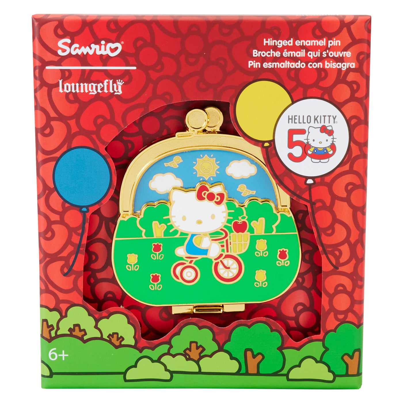Sanrio Hello Kitty 50th Anniversary Coin Bag 3" Limited Edition Collector's Box Pin