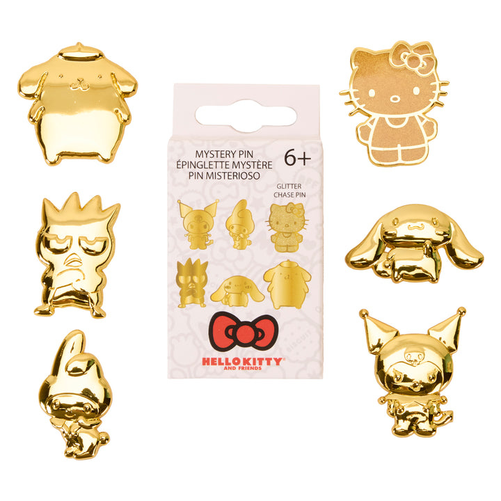 Loungefly Sanrio 50th Anniversary Metallic Gold Mystery Blind Box Pin