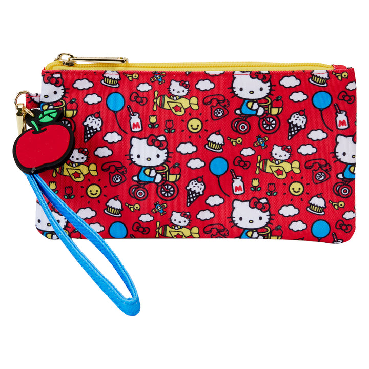 Sanrio Hello Kitty 50th Anniversary Classic AOP Nylon Pouch Wristlet