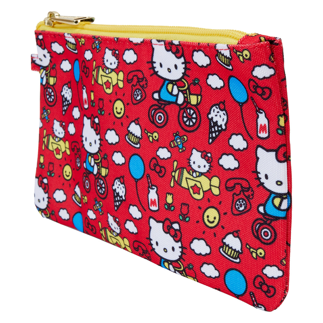 Sanrio Hello Kitty 50th Anniversary Classic AOP Nylon Pouch Wristlet