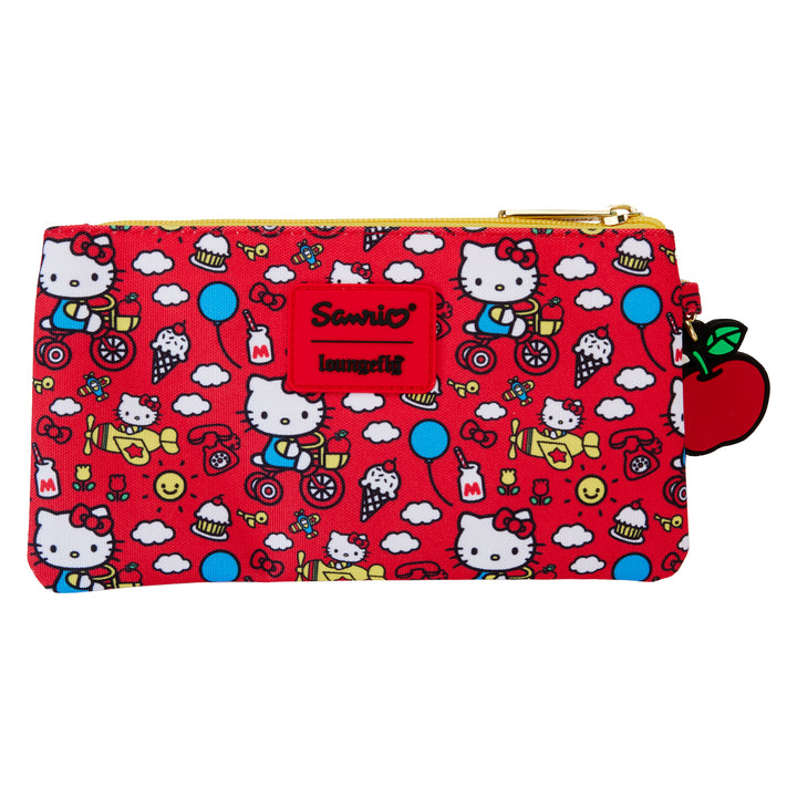 Sanrio Hello Kitty 50th Anniversary Classic AOP Nylon Pouch Wristlet