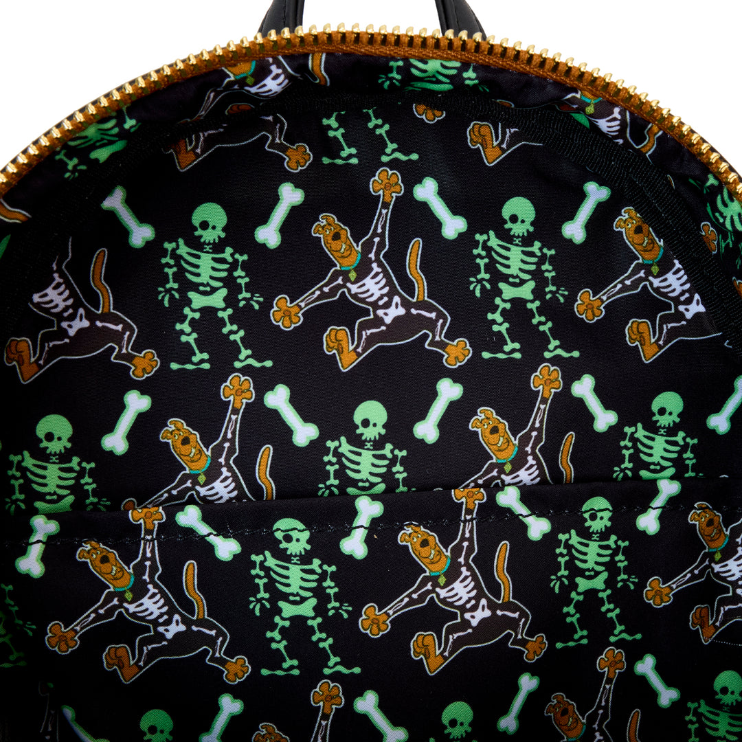 Loungefly Warner Brothers Scooby Doo Skeleton Scooby Cosplay Glow in the Dark Mini Backpack