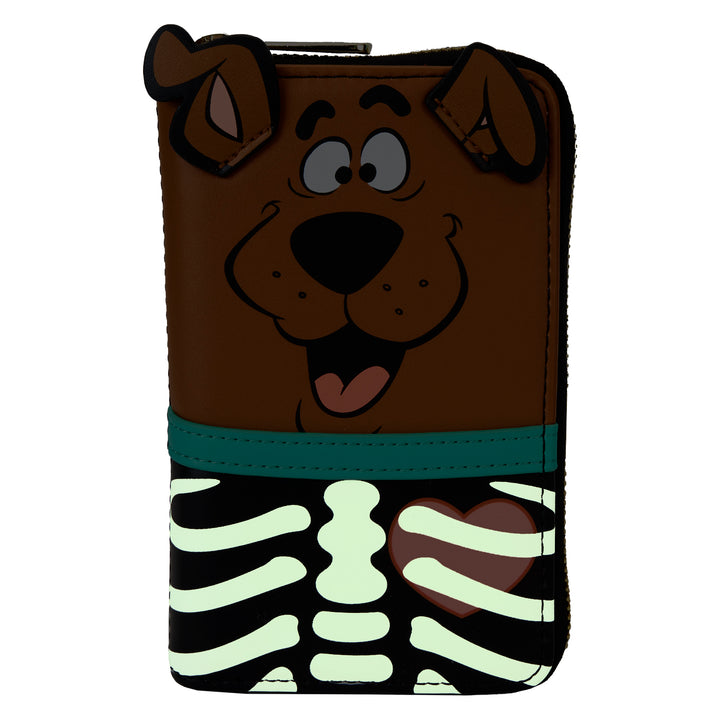 Loungefly Warner Brothers Scooby Doo Skeleton Scooby Cosplay Glow in the Dark Wallet