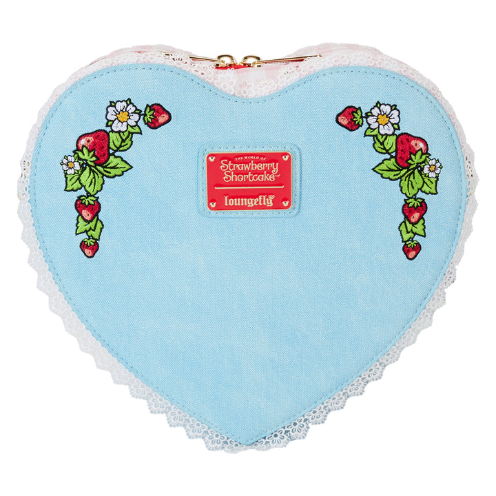 Loungefly Strawberry Shortcake Denim Heart Crossbody Bag