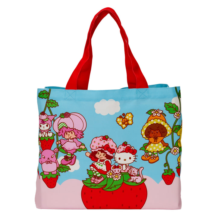 Loungefly Sanrio Hello Kitty & Friends x Strawberry Shortcake Canvas Tote Bag