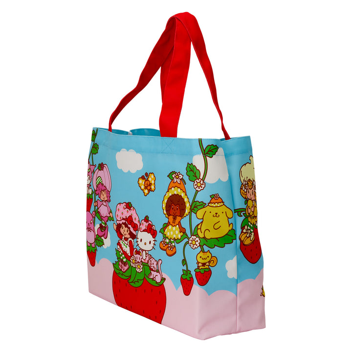 Loungefly Sanrio Hello Kitty & Friends x Strawberry Shortcake Canvas Tote Bag