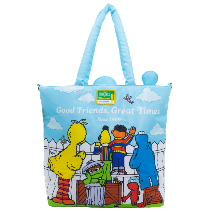 Whatever! Makes You Happy X Sesame Street Good Friends Great Times Oversized Tote Bag