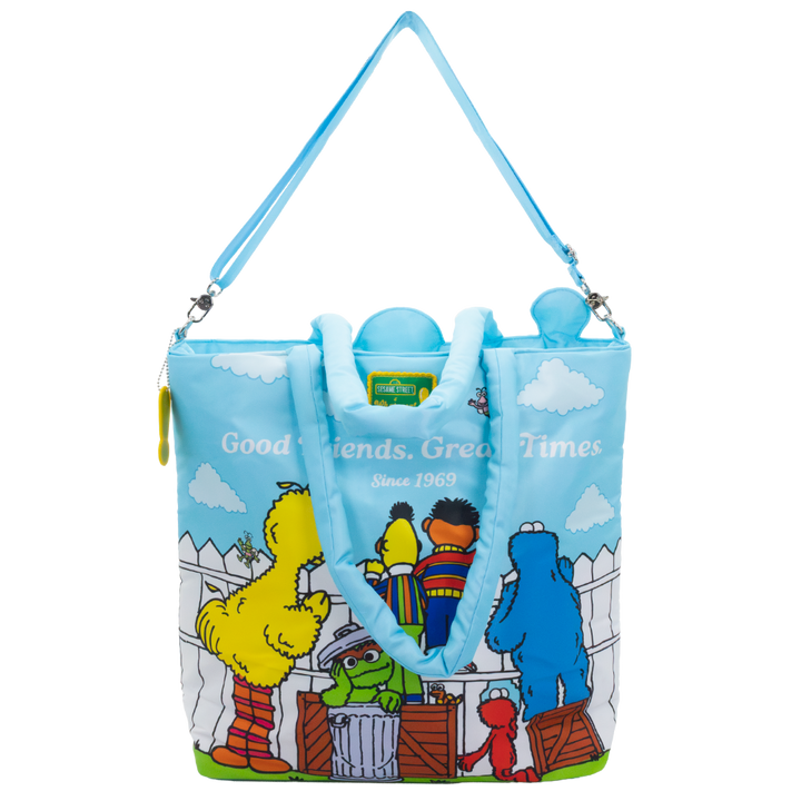 Whatever! Makes You Happy X Sesame Street Good Friends Great Times Oversized Tote Bag