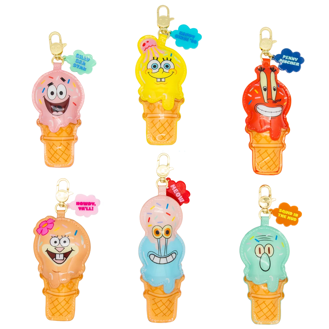 Whatever! Makes You Happy Spongebob Mystery Bag Scented Padded Vinyl Ice Cream Cone Bag Charms