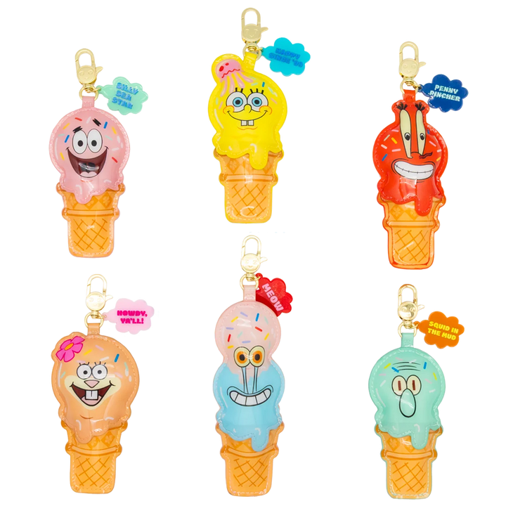 Whatever! Makes You Happy Spongebob Mystery Bag Scented Padded Vinyl Ice Cream Cone Bag Charms