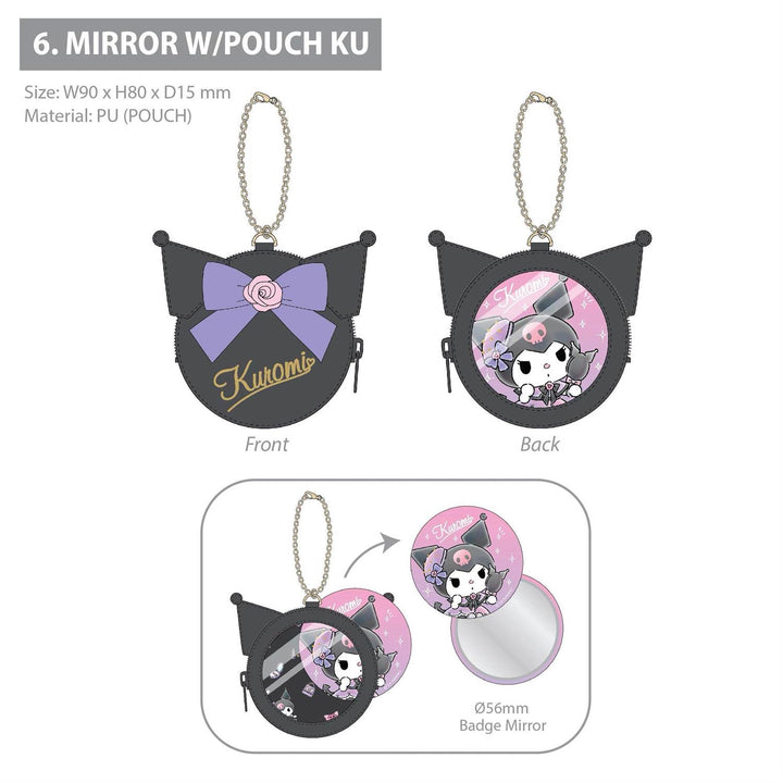 Sanrio Kuromi Mirror W/Pouch