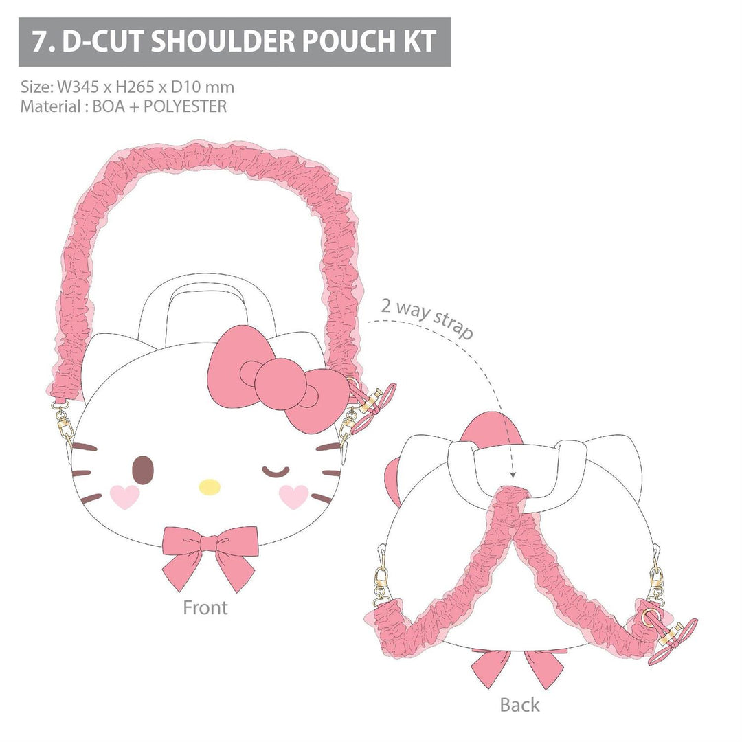 Sanrio Hello Kitty Die-Cut Shoulder Pouch Bag – Grotto Treasures