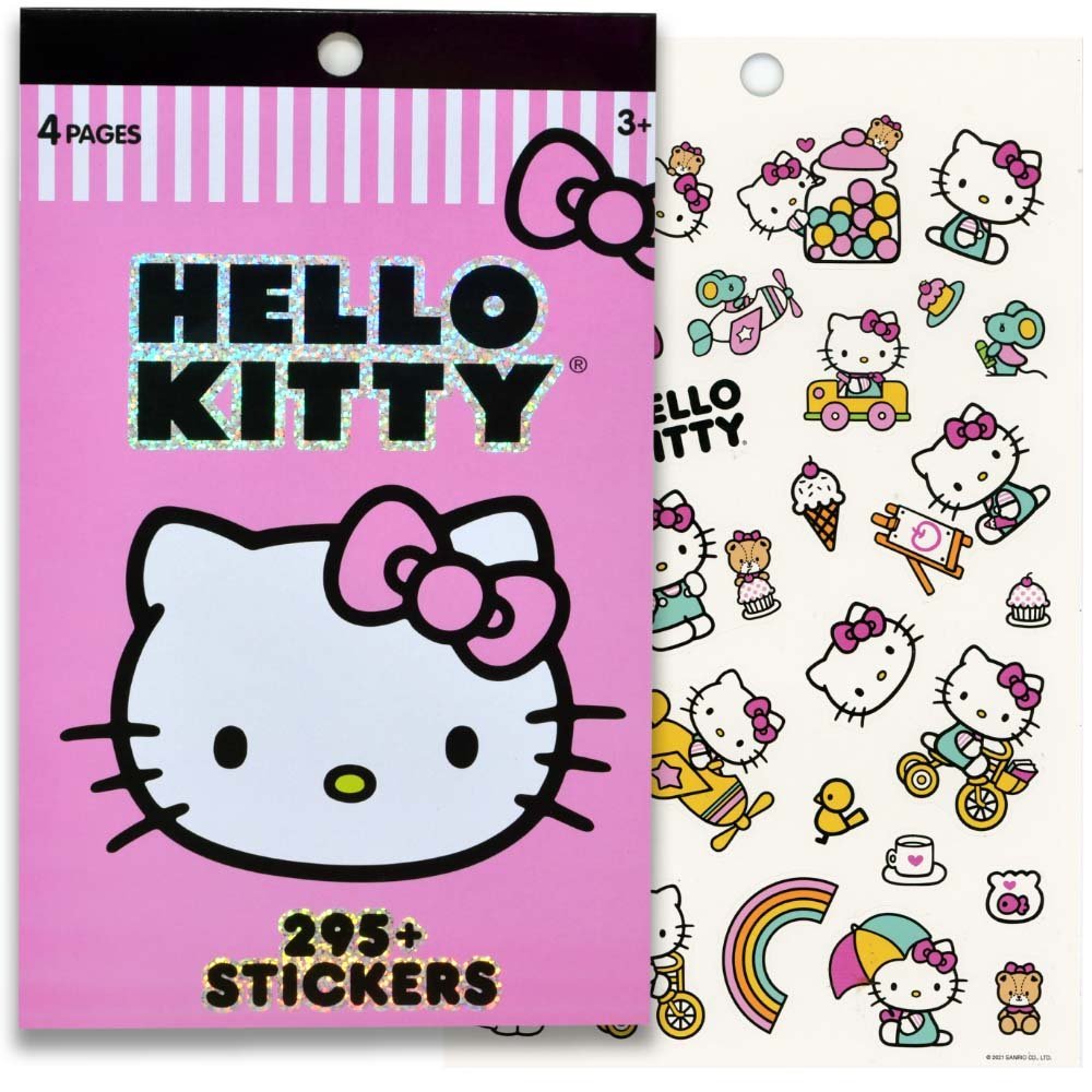 Sanrio Hello Kitty 4 Sheet Foil Cover Sticker Pad