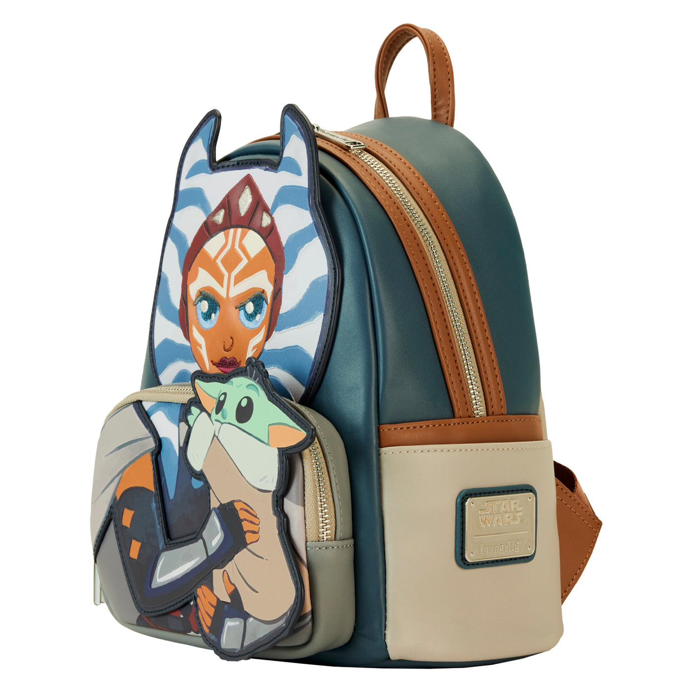 Loungefly Star Wars The Mandalorian Ahsoka & Grogu Precious Cargo Mini Backpack